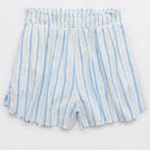 Aerie Pool to Party High Waisted Linen Blend Shorts